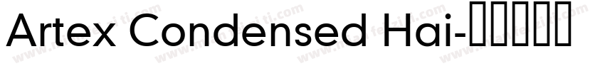 Artex Condensed Hai字体转换